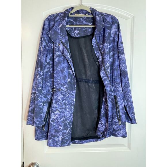 Soft Surroundings Windbreaker Jacket Small Anorak Purple Water Resistant - Picture 4 of 8